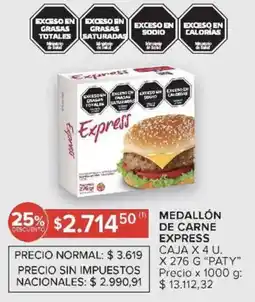 Carrefour Market Paty medallón de carne express caja oferta