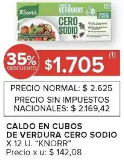Carrefour Market Knorr caldo en cubos de verdura cero sodio oferta