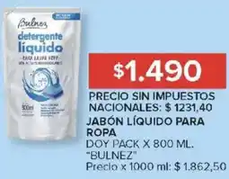 Carrefour Market Bulnez jabón líquido para ropa doy pack oferta