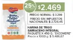 Carrefour Market Dicomere harina de trigo sarraceno integral paquete oferta