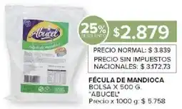 Carrefour Market Abucel fécula de mandioca bolsa oferta