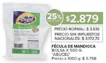 Carrefour Market Abucel fécula de mandioca bolsa oferta