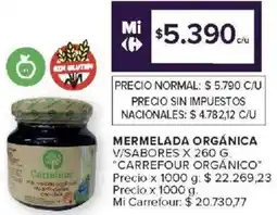 Carrefour Market Carrefour orgánico mermelada orgánica v/sabores oferta