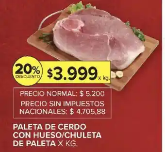 Carrefour Market Paleta de cerdo con hueso/chuleta de paleta oferta