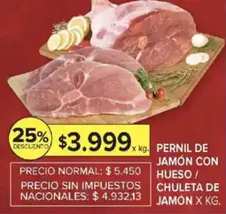 Carrefour Market Pernil de jamón con hueso / chuleta de jamón oferta