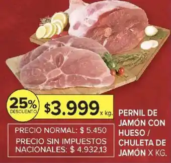 Carrefour Market Pernil de jamón con hueso / chuleta de jamón oferta
