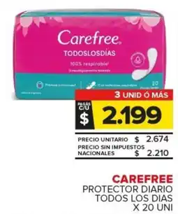Carrefour Carefree protector diario todos los dias oferta