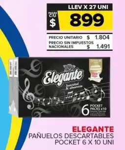 Carrefour Elegante pañuelos descartables pocket oferta