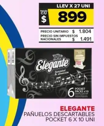 Carrefour Elegante pañuelos descartables pocket oferta