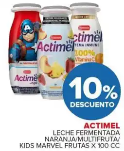 Carrefour Actimel leche fermentada naranja / multifruta / kids marvel frutas oferta