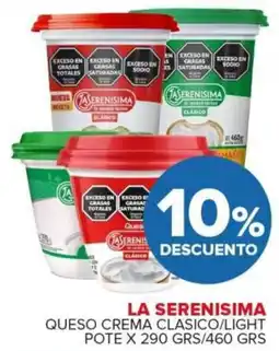 Carrefour La serenisima queso crema clasico / light pote oferta