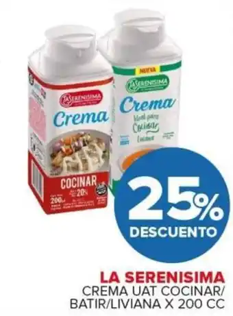 Carrefour La serenisima crema uat cocinar / batir / liviana oferta