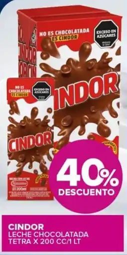 Carrefour Cindor leche chocolatada tetra oferta