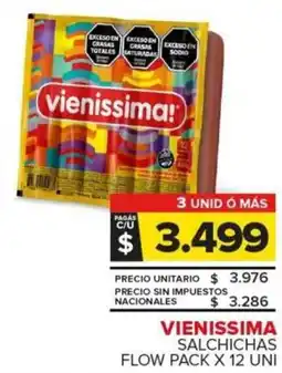 Carrefour Vienissima salchichas flow pack oferta