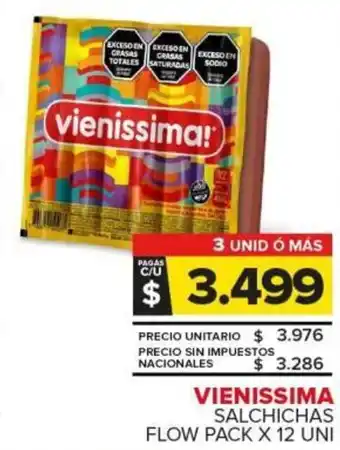 Carrefour Vienissima salchichas flow pack oferta