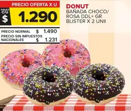 Carrefour Donut banada choco / rosa ddl+ gr blister oferta