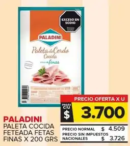 Carrefour Paladini paleta cocida feteada fetas finas oferta
