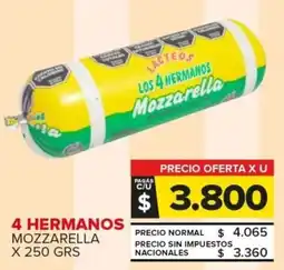 Carrefour 4 hermanos mozzarella oferta