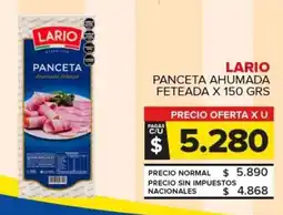 Carrefour Lario panceta ahumada feteada oferta