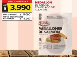 Carrefour Medallon de salmon congelado superbe oferta