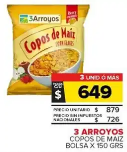 Carrefour 3 arroyos copos de maiz bolsa oferta