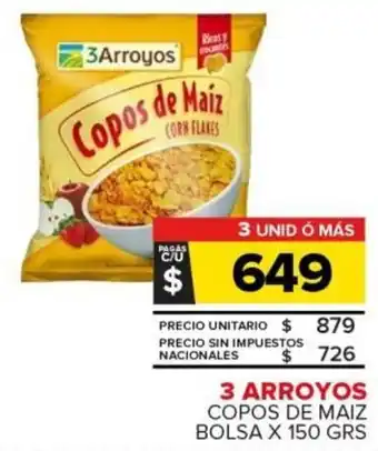 Carrefour 3 arroyos copos de maiz bolsa oferta