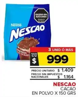 Carrefour Nescao cacao en polvo oferta