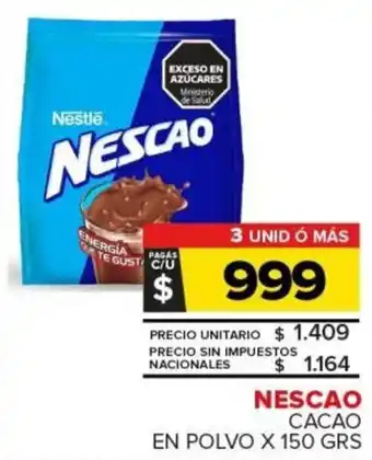 Carrefour Nescao cacao en polvo oferta