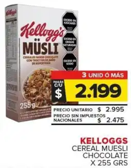 Carrefour Kelloggs cereal muesli chocolate oferta
