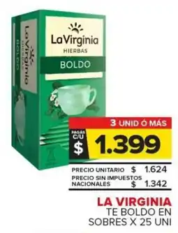 Carrefour La virginia te boldo en sobres oferta