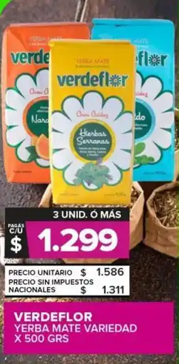 Carrefour Verdeflor yerba mate variedad oferta