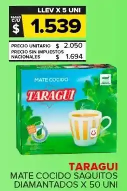 Carrefour Taragui mate cocido saquitos diamantados oferta
