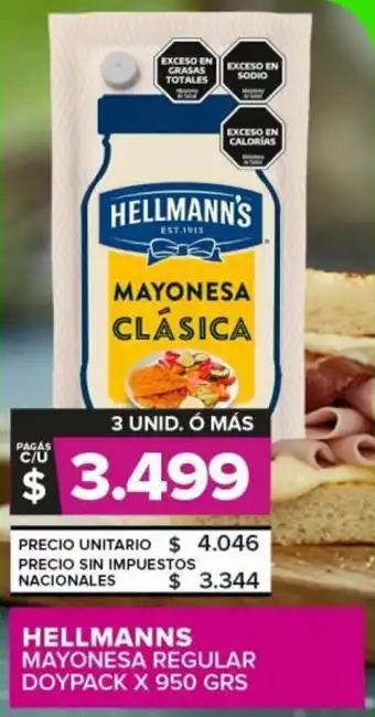 Carrefour Hellmanns mayonesa regular doypack oferta