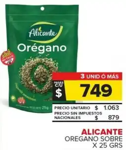Carrefour Alicante oregano sobre oferta