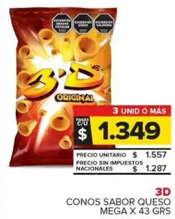 Carrefour 3D Conos sabor queso mega oferta