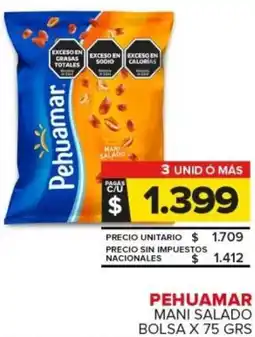 Carrefour Pehuamar mani salado bolsa oferta
