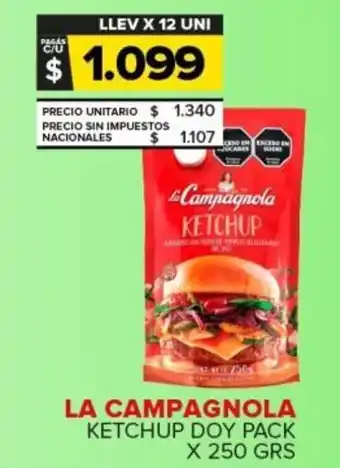 Carrefour La campagnola ketchup doy pack oferta