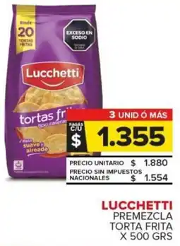Carrefour Lucchetti premezcla torta frita oferta