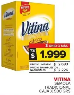 Carrefour Vitina semola tradicional caja oferta