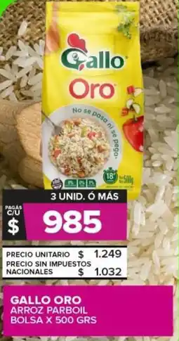 Carrefour Gallo oro arroz parboil bolsa oferta