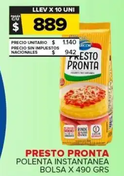Carrefour Presto pronta polenta instantanea bolsa oferta