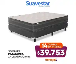Bringeri Suavestar sommier patagonia 1.40 x 1.90 x 30.0 m oferta