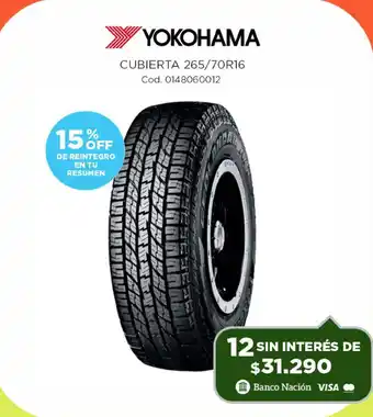 Casa Silvia Yokohama cubierta 265/70r16 oferta