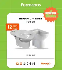 Ferrocons Inodoro + bidet ferrum oferta