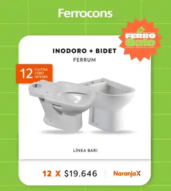 Ferrocons Inodoro + bidet ferrum oferta