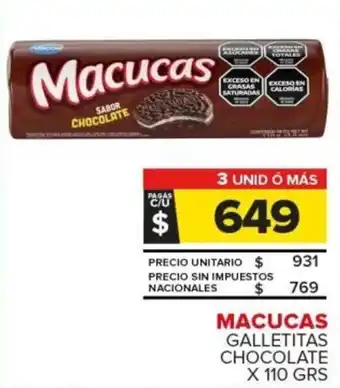 Carrefour Macucas galletitas chocolate oferta