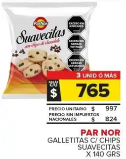 Carrefour Par nor galletitas c/ chips suavecitas oferta