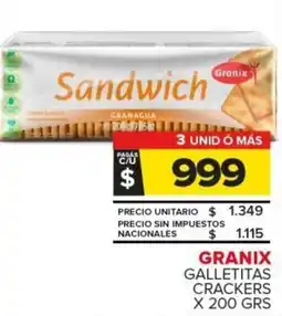 Carrefour Granix galletitas crackers oferta