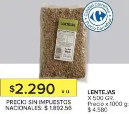 Carrefour Market Lentejas oferta