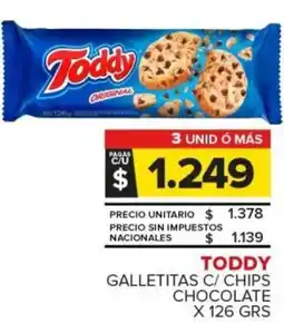 Carrefour Toddy galletitas c/ chips chocolate oferta